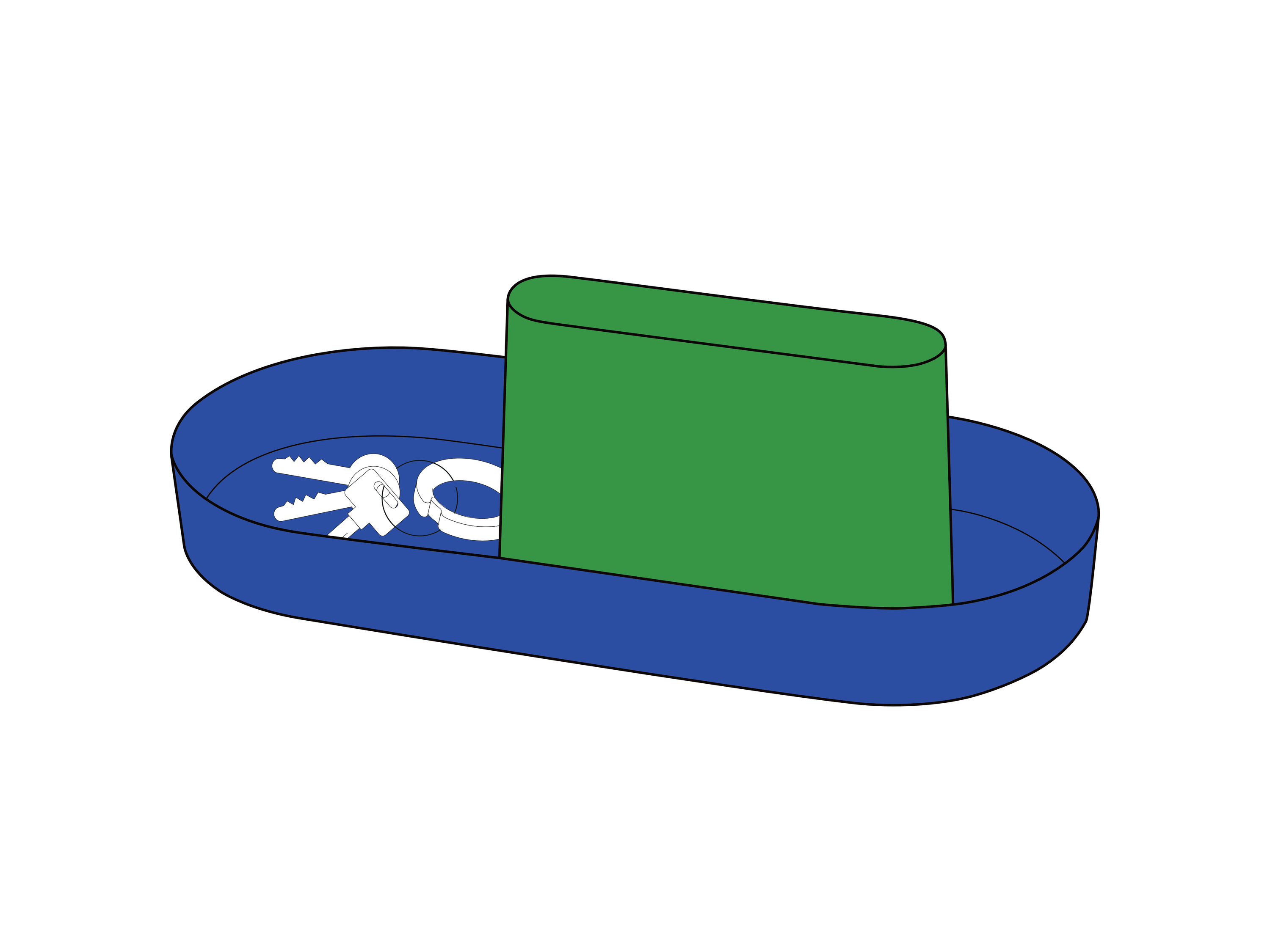 AVISO XL (just green & ink blue)