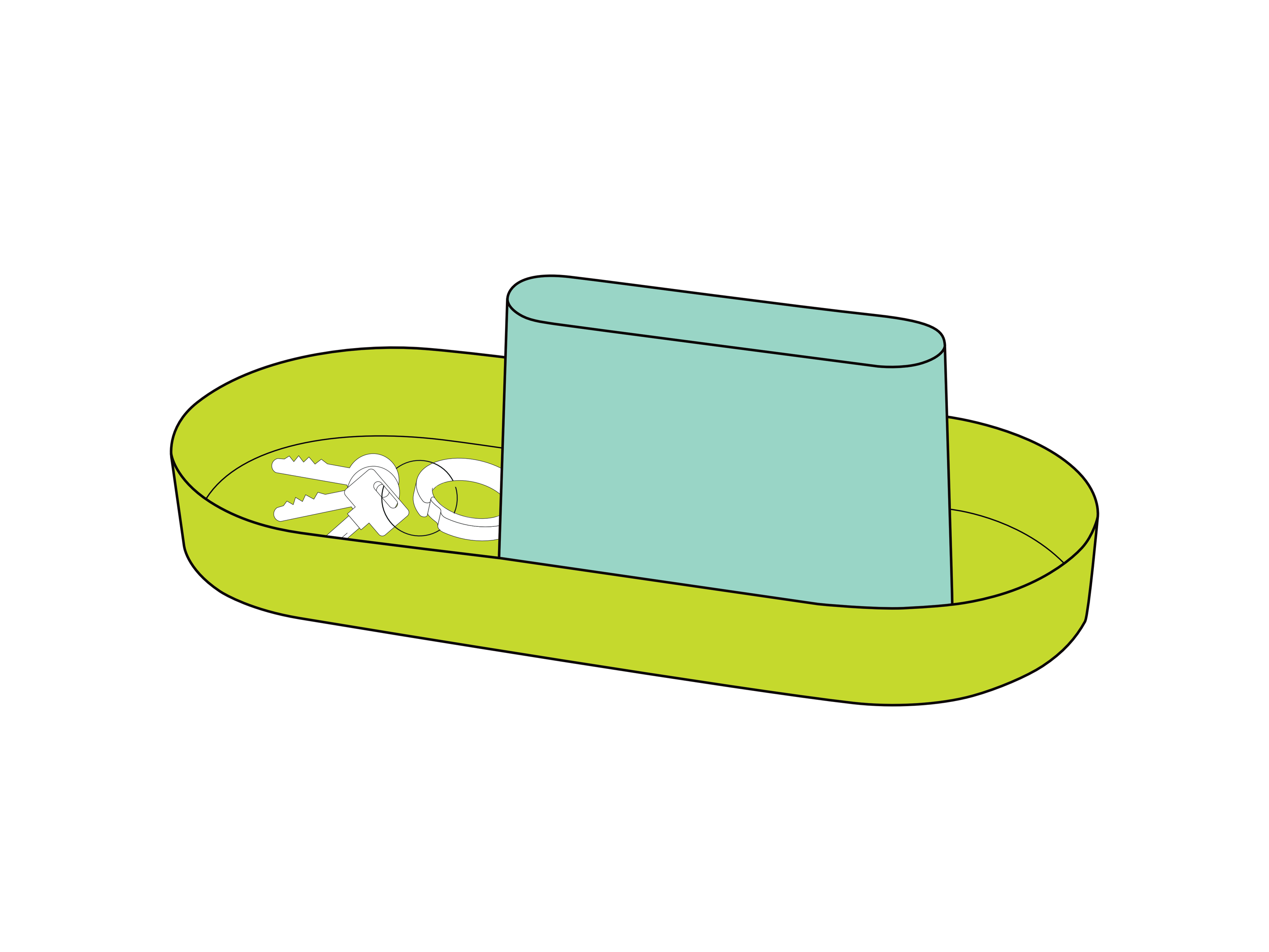 AVISO XL (aquamarine & limoncello)