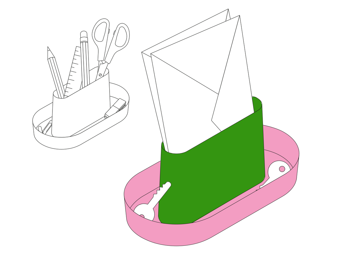 AVISO organizer (just green & candy pink)
