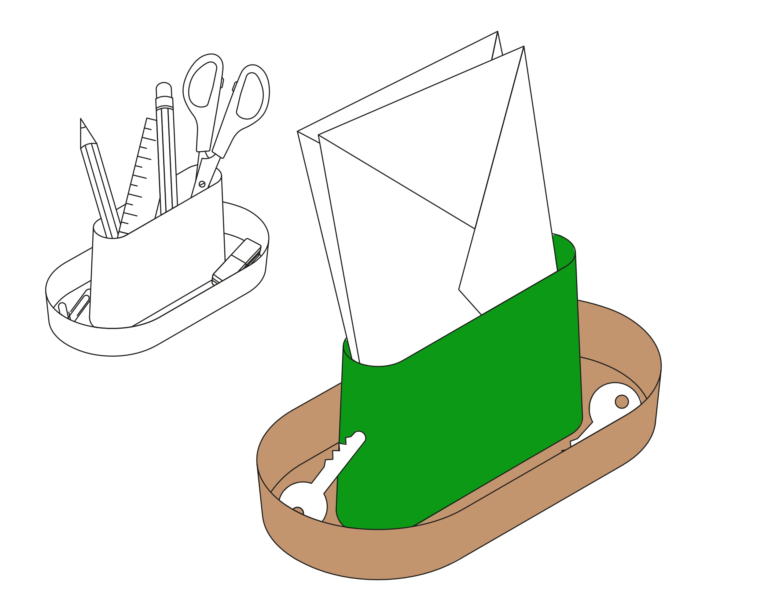 AVISO organizer mix&match (just green & peanut butter )
