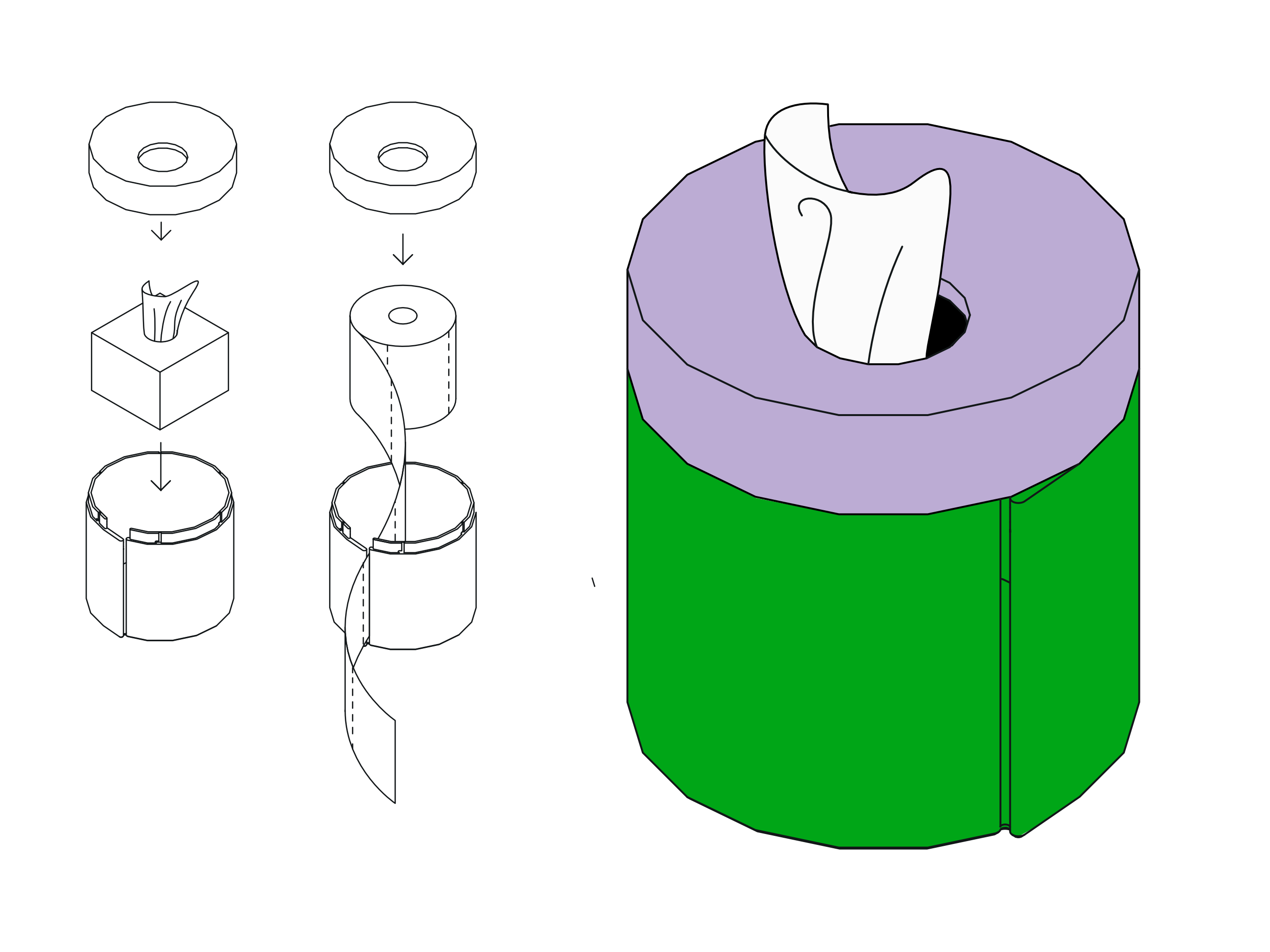 ROLLA tissue and toilet paper dispenser