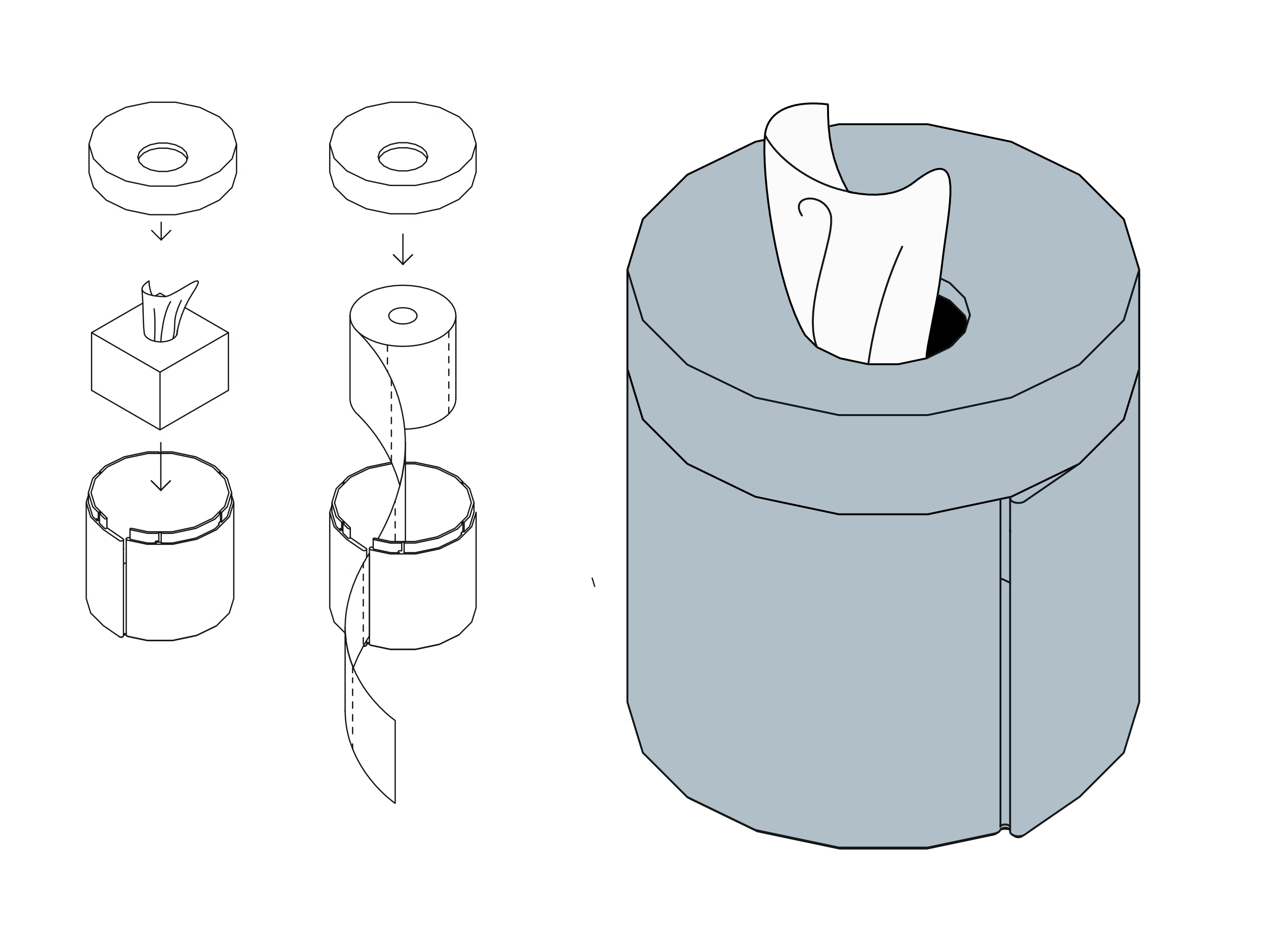 ROLLA tissue and toilet paper dispenser