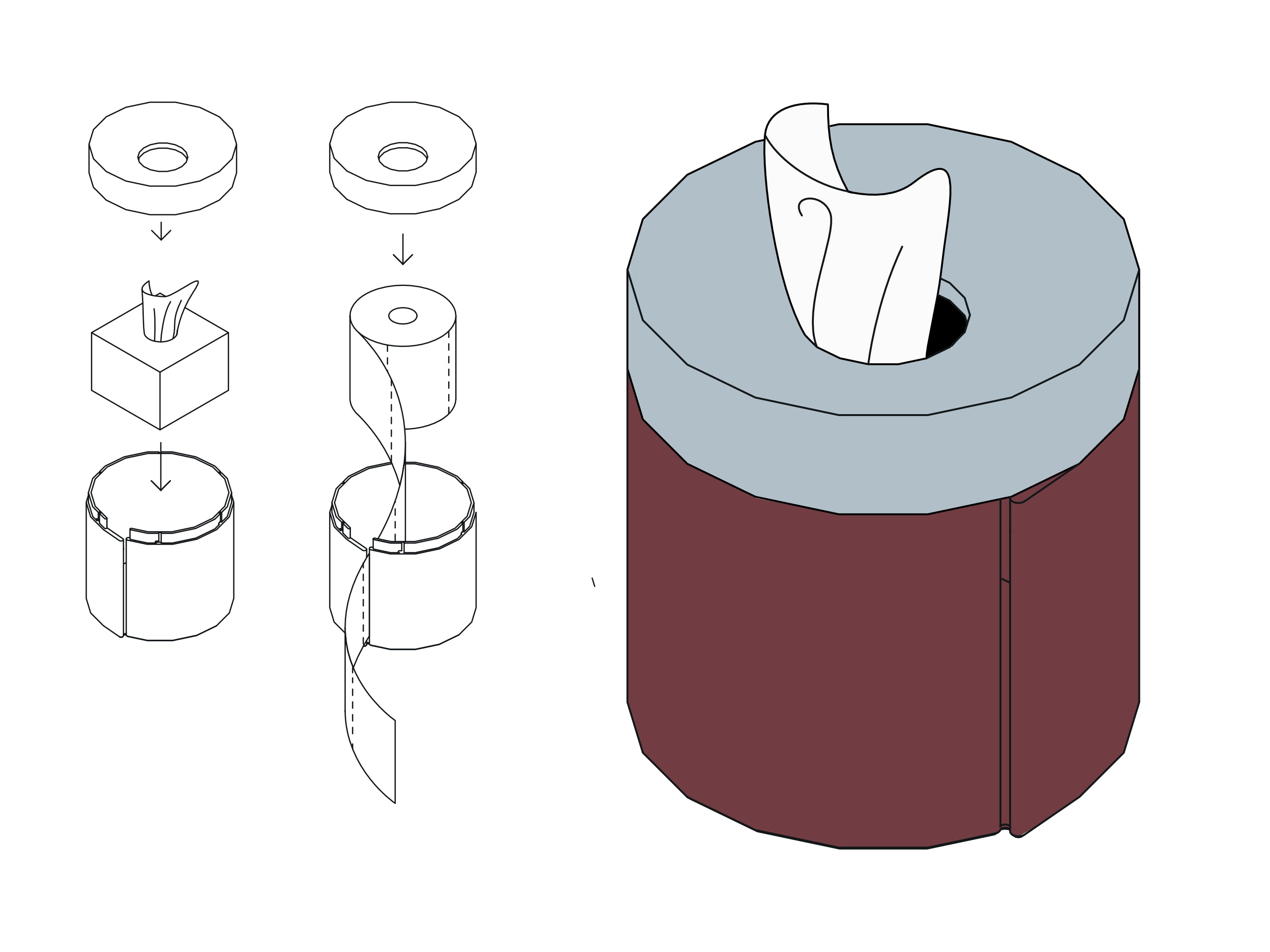 ROLLA tissue and toilet paper dispenser